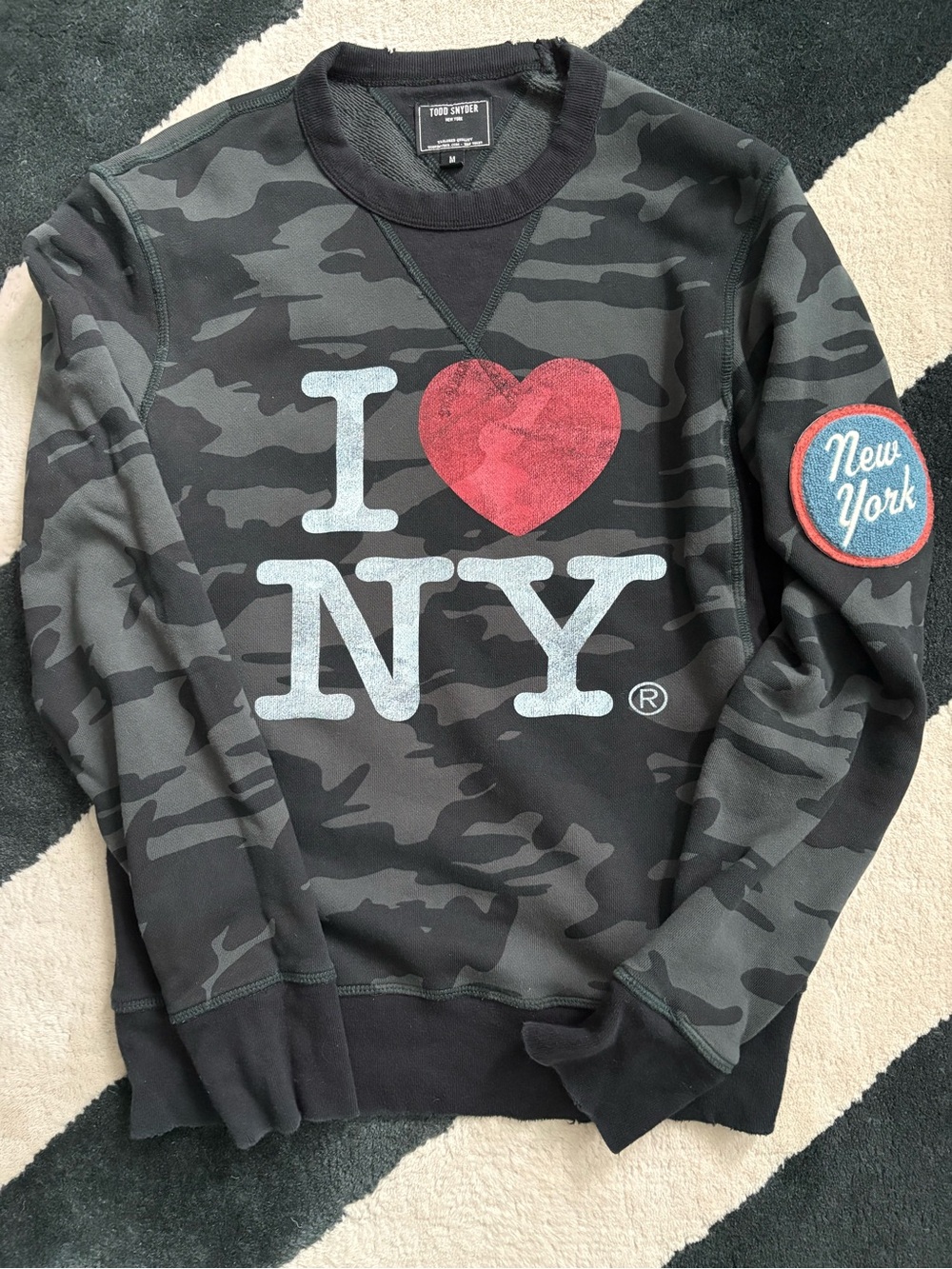 Todd Snyder I ❤️ NY Camouflage Sweatshirt - Men's M